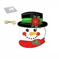 thumbnail image 4 of Bjutir Christmas Cartoon Red Scarf Snowman Wooden Sign Window Door Holiday Home Decoration Wooden Sign Pendant, 4 of 4