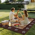 thumbnail image 4 of Brown Retro Horse Outdoor Rug for Patio/Deck/Porch, Non-Slip Large Area Rug 5 x 8 Ft, Vintage Western Stars Country Indoor Outdoor Rugs Washable Area Rugs, Reversible Camping Rug Carpet Runner, 4 of 8