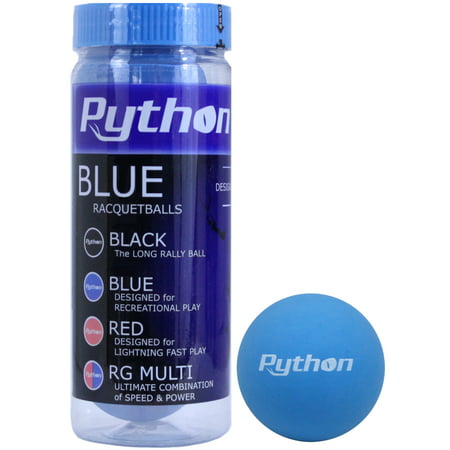 Python 3 Ball Can Blue Racquetballs (Standard Color w/Tournament (Best Ball Python Enclosure)