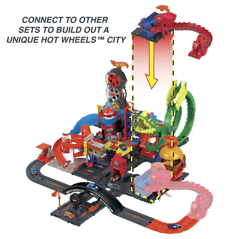 Hot Wheels City Track Set with 1 Car, Track Play That Connects to Other  Sets, Ice Cream Shop Playset​​