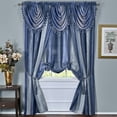 thumbnail image 2 of Woven Trends Ombre Window Curtains, Modern Semi-Sheer Window Curtain Drape Single Panel, Living Room, Bedroom Curtains and Backdrop Curtain 50" x 63" Single Panel, Blue, 2 of 3