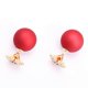 thumbnail image 1 of Trendy Women Lady Anti allergic Red Faux Pearl Alloy Ear Stud, 1 of 4