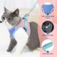 thumbnail image 4 of Juego de arnés y correa para gatos para caminar, arnés y correa ajustables de gamuza sintética suave resistente al escape con tira reflectante para gatos grandes, medianos y pequeños (rosa y azul, M), 4 of 5