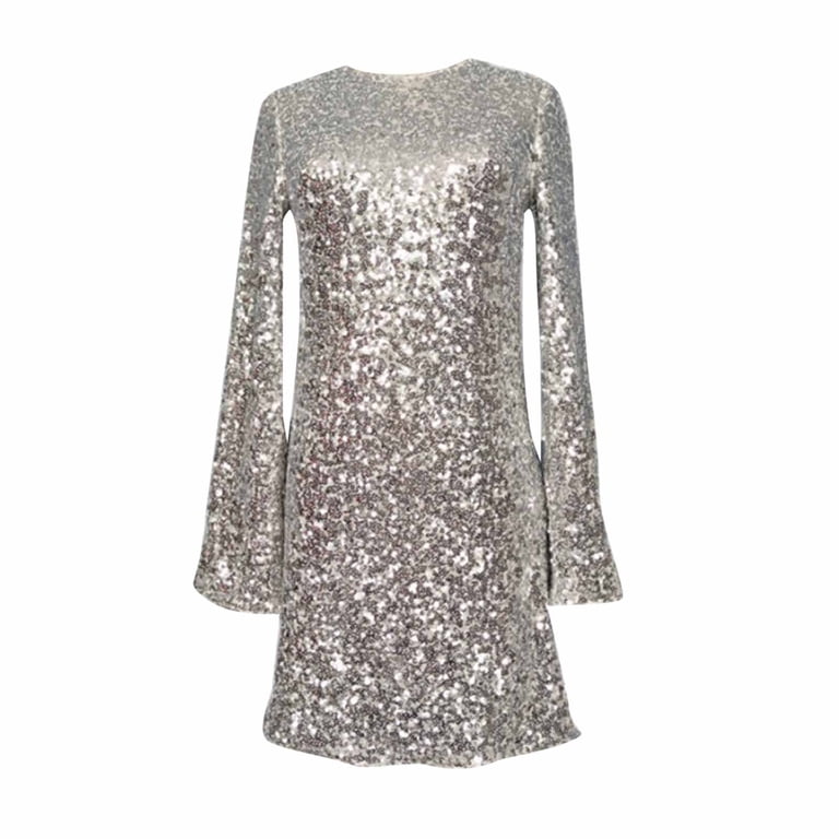 VBARHMQRT Womens Christmas Party Dress Sequin Dress Long Sleeve Crewneck Sparkly Glitter Mini Dress Elegant Wedding Party Dress Beach Wedding Guest Dress with Sleeves - Walmart.com VBARHMQRT Womens Christmas Party Dress Sequin Dress Long Sleeve Crewneck Sparkly Glitter Mini Dress Elegant Wedding Party Dress Beach Wedding Guest Dress with Sleeves - Walmart.com