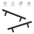 thumbnail image 5 of 2 Pcs Cabinet Handle Drawer Pulls Gold Dresser Black Drawers Modern Handles Round Bar Aluminum Alloy, 5 of 6
