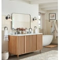 thumbnail image 3 of TEHOME 36x48'' Oil Rubbed Bronze Rounded Rectangle Bathroom Vanity Wall Mirror Stainless Steel Metal Framed Rectangular Bathroom Mirror, Vertical and Horizontal Hanging, 3 of 6