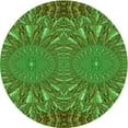 thumbnail image 1 of Ahgly Company Indoor Round Patterned Army Green Area Rugs, 8' Round, 1 of 6