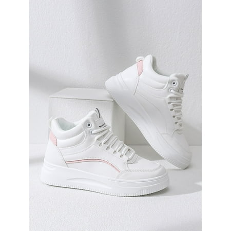 

Letter Graphic Lace-up Front Skate Shoes Women‘s Footwear