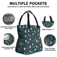 thumbnail image 3 of Pioneer Flower Floral Print Pattern Drawstring Lunch Bag Women - Drawstring Lunch Bag Insulated for Work Office - Stain-Resistant Large Lunchbags for Women with Multi-Pockets, 3 of 6