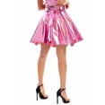 thumbnail image 4 of ORQ Women Solid Stage Performance Fashion Pleated Short Skirt, 4 of 5