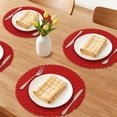 thumbnail image 2 of Unique Bargains 6Pcs Rustic Woven Dining Placemats Red 15x15inch, 2 of 6