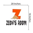 thumbnail image 3 of DINO LETTER Z - Removable Kids Bedroom Playroom Jurassic Themed Letter Z Alphabet Personalized Name Decoration Dinosaur Silhouette Design Vinyl Wall Decal Sticker 20" x 16", 3 of 3