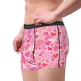 thumbnail image 2 of Lsque Love Pattern Men’s Total Support Pouch Boxer Briefs, X-Temp Cooling, Moisture-Wicking Underwear, Regular, Long-leg and Trunk-XX-Large, 2 of 5