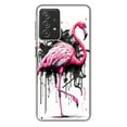thumbnail image 1 of MUNDAZE Samsung Galaxy A72 Shockproof Clear Hybrid Protective Phone Case Pink Flamingo Painting Graffiti Cover, 1 of 5