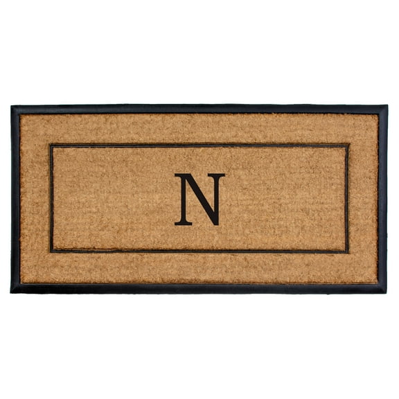 The General Monogram Doormat, 24" x 48", Letter N