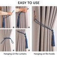 thumbnail image 4 of Juego de 4 alzapaños de borlas largas para cortinas, hechos a mano, de cuerda trenzada con nudos de estilo europeo para la decoración de ventanas de la oficina en casa, 4 of 5
