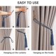 thumbnail image 4 of Juego de 4 alzapaños de borlas largas para cortinas, hechos a mano, de cuerda trenzada con nudos de estilo europeo para la decoración de ventanas de la oficina en casa, 4 of 5