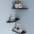 thumbnail image 6 of WELLAND Floating Corner Shelves Wall Mounted Display Shelf, Set of 3, Black Finish, 6 of 9