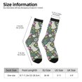 thumbnail image 2 of Fotbe Retro Bunny Floral Calcetas Largas con Estampado para Hombre y Mujer – Calcetas de Compresión Transpirables y Elásticas, Viajar y Uso Diario Talla 5-11, 2 of 6