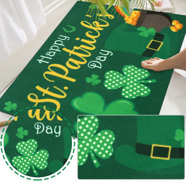 St. Patrick's Day Welcome Doormats Home Carpets Decor Carpet Living Room Carpet
