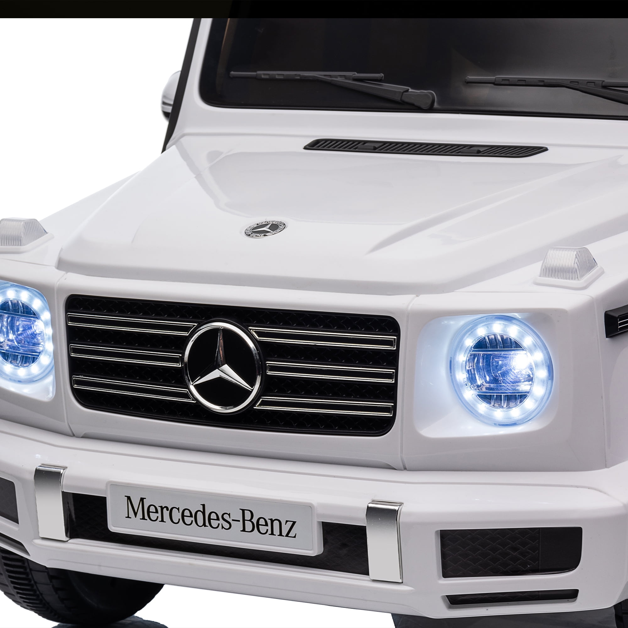 YYAo Kids Ride On Car, Licensed Mercedes-Benz G500, 24V Kids Car with Parent Remote Control, Electric Car for Kids, 3 Speeds, LED Headlight & Music Player, Black YYAo Kids Ride On Car, Licensed Mercedes-Benz G500, 24V Kids Car with Parent Remote Control, Electric Car for Kids, 3 Speeds, LED Headlight & Music Player, Black
