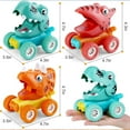 thumbnail image 6 of JUNWELL 3 Pack Dinosaur Cars with Realistic Sound and Flashing Light Pull Back Dinosaur Monster Trucks Games Toy Kids Party Favors Prizes Gifts for 3 4 5 6 7 8 + Year Old Girl Boy, 6 of 6