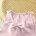 thumbnail image 4 of Chbgutlmr Girls Clothes 2pc Outfits Sleeveless Bowknot Cute Shirts Baggy Comfy Pants Children Casual Sets, 4 of 5