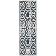thumbnail image 2 of Safavieh Cambridge 2'6" X 8' Hand Tufted Wool Rug in Navy and Ivory, 2 of 9
