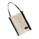 thumbnail image 5 of Bolsa de pañuelos tejida para colgar, organizador, caja de pañuelos de escritorio para acampar, baño y hogar Borde negro beige, 5 of 8