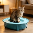 thumbnail image 1 of EGNMCR Kitty Toilet Training Device Washdown Litter Box Odor Control Spray Proof Litter Box Extra Large Plasti c Cat Litter B ox, 1 of 6