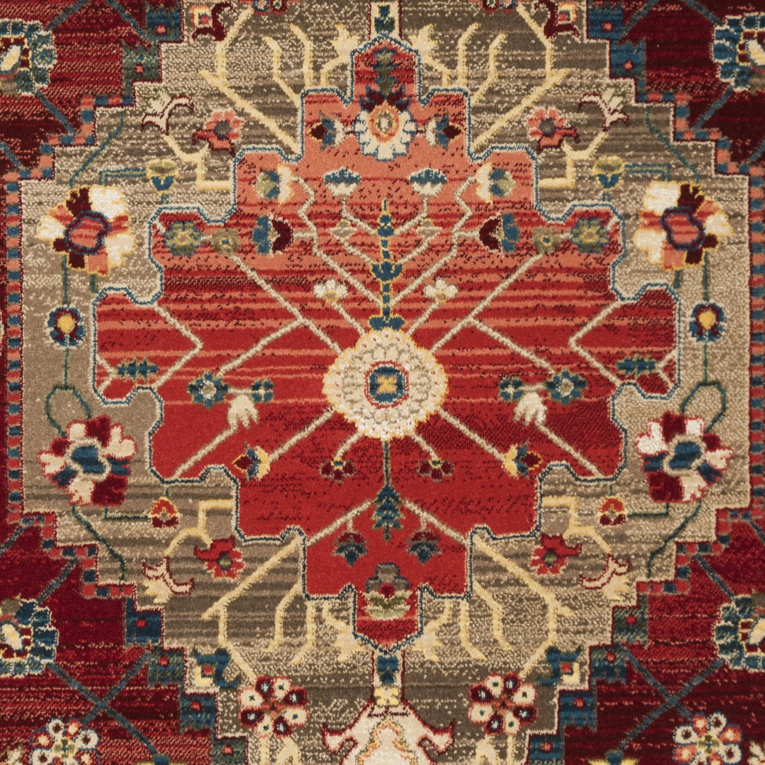SAFAVIEH Kashan Jarrett Oriental Area Rug, Blue/Red, 8' x 10'