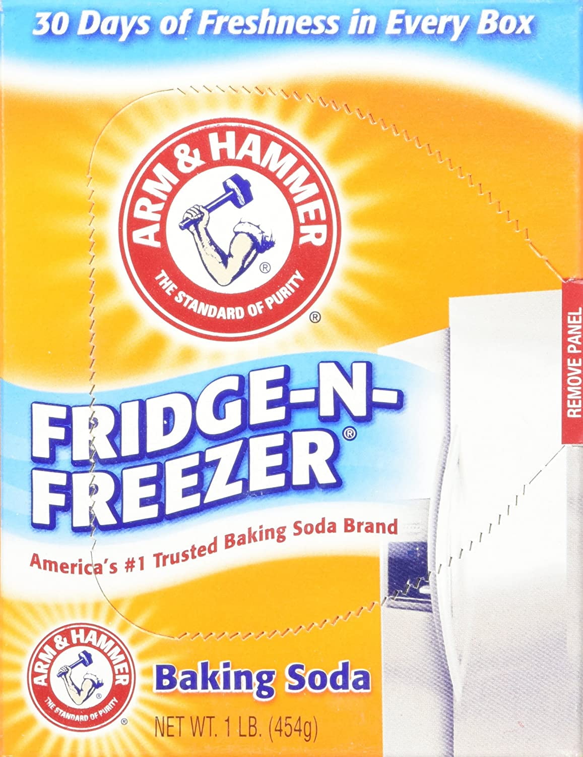 Arm & Hammer FridgeNFreezer Baking Soda Odor Absorber, 14 Ounces (Pack of 6)