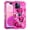 Pink Rose, variant on CASEFIV for iPhone 15 Pro Case,Glow in The Dark Three Layer Heavy Duty Shockproof Protective Case for iPhone 15 Pro 6.1 inch,Dark Butterfly