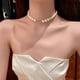 thumbnail image 2 of Collar retro de perlas, collar frío para mujer, cadena de clavícula de moda de nicho de lujo ligero, 2 of 6