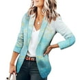 thumbnail image 3 of Vedolay Top Suit Jackets for Women Casual Office Long Sleeve Open Front with Button Suit Jacket,Light Blue L, 3 of 4