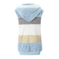 thumbnail image 5 of Lovskoo 2024 Womens Fuzzy Fleece Vest Cozy Sleeveless Winter Warm Vests with Pocket Zip Up Hooded Waistcoat Outerwear Light Blue, 5 of 6
