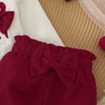 thumbnail image 5 of Baby Girl Bodysuit Outfits Long Sleeve Romper Bodysuit Tops Pants Set Cute Fall Winter Clothes, 5 of 8