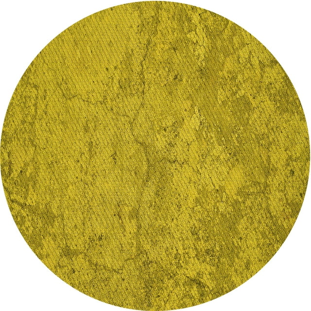 Ahgly Company Machine Washable Indoor Round Transitional Dark Golden Rod Brown Area Rugs, 3' Round