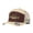 Brown & Beige, variant on Fish Embroidered Color Block Trucker Hat, Unisex Adjustable Breathable Cap for Vacation Travel Daily Outdoor Wear