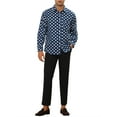 thumbnail image 2 of INSPIRE CHIC Polka Dots Shirt for Men's Pointed Collar Button Long Sleeve Shirts, 2 of 4