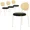 Black, variant on LeisureMod Euston Dining Chair with Wicker Back and Upholstered Round Seat – Modern Accent Chairs with White Steel Base Set of 4