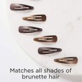 thumbnail image 2 of Goody Colour Collection Contour Hair Clips, Brunette, 6 Count (Pack of 3), 2 of 3