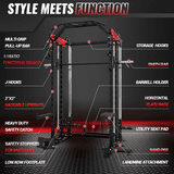 Danolapsi Smith Machine, 2000LBS Power Cage Squat Rack With Chest Fly Machine Cable System Workout Weight Machine Fully Body Training Attachment Home Gym S Danolapsi Smith Machine, 2000LBS Power Cage Squat Rack With Chest Fly Machine Cable System Workout Weight Machine Fully Body Training Attachment Home Gym S