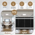 thumbnail image 5 of Black Striped Window Privacy Film, Farmhouse Black White Stripes Static Cling UV Sun Blocking Heat Control Window Tint Day and Night, Non-Adhesive Reusable One Way Windows Privacy Cover 17.7''x78.7'', 5 of 7