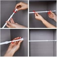 thumbnail image 6 of 6 Pack Tension Rods, Adjustable Spring Steel Cupboard Bars Rod Curtain RodsWhite, 6 of 6