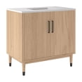 thumbnail image 6 of Fresca Fcb4436-Cwh-U Sawyer 36" Free Standing Single Basin Vanity Set - Mocha Birch, 6 of 7