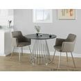 thumbnail image 2 of LumiSource Silver Metal, Black MDF Canary Cosmo Dining Table, 2 of 4