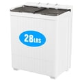 thumbnail image 4 of SUNCROWN Portable Washing Machine, 28 Lbs Twin Tub Washing Machine, 18lbs Washer and 10lbs Spinner Combo,Semi-automatic Compact Laundry Washer for Apartment,Camping, RVs and Dorms (Grey), 4 of 10