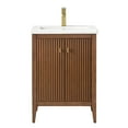 thumbnail image 4 of Vanity Art 24" Double Door Bathroom Vanity with Sink, Freestanding Storage Cabinet with Ceramic Top, and Removable Shelve, 4 of 9