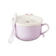 thumbnail image 2 of Cuenco de arroz para sopa de acero inoxidable pequeño islante para escaldar • Cuenco para remojar fideos con mango de paja vajilla doméstica • 1 pieza rosa, azul, blanco 14x12x9,5 cm, 2 of 6